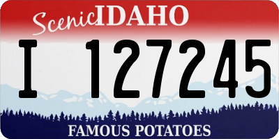 ID license plate I127245