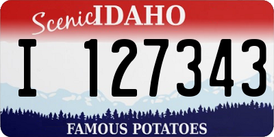 ID license plate I127343