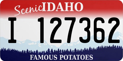 ID license plate I127362