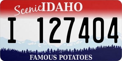 ID license plate I127404