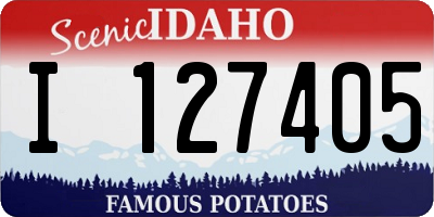 ID license plate I127405
