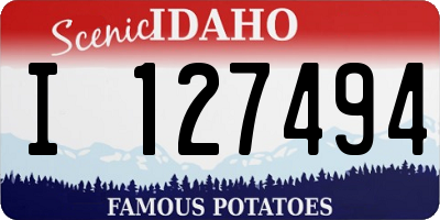 ID license plate I127494