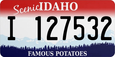 ID license plate I127532