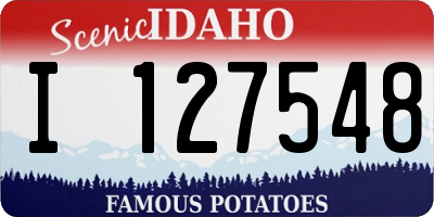 ID license plate I127548