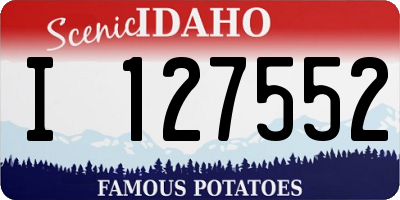 ID license plate I127552