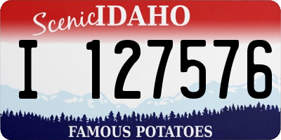 ID license plate I127576