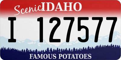 ID license plate I127577