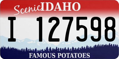 ID license plate I127598