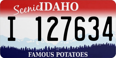ID license plate I127634