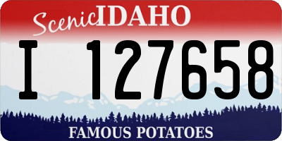 ID license plate I127658