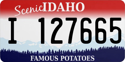 ID license plate I127665