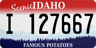 ID license plate I127667