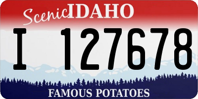 ID license plate I127678