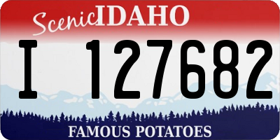 ID license plate I127682