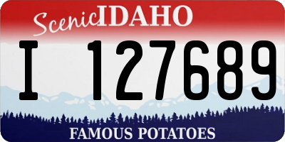 ID license plate I127689