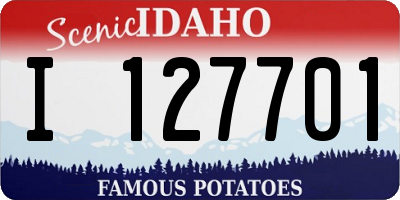 ID license plate I127701