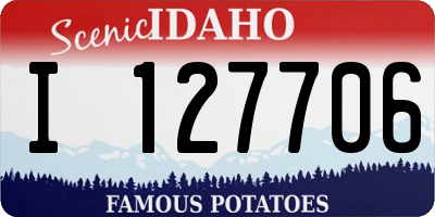 ID license plate I127706