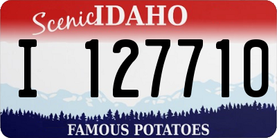 ID license plate I127710