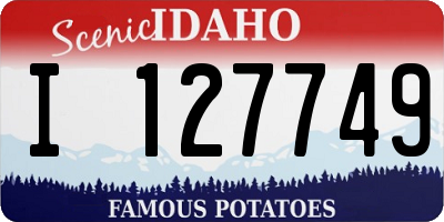 ID license plate I127749