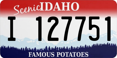 ID license plate I127751