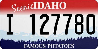 ID license plate I127780