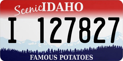ID license plate I127827
