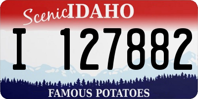 ID license plate I127882