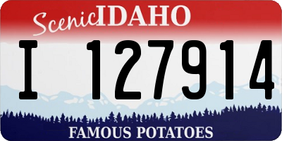 ID license plate I127914