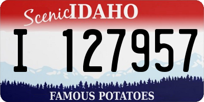 ID license plate I127957