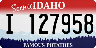 ID license plate I127958