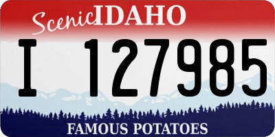 ID license plate I127985