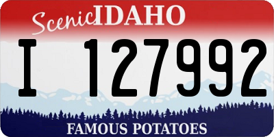 ID license plate I127992