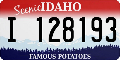 ID license plate I128193