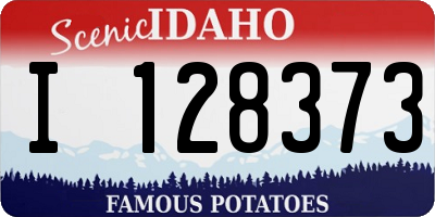 ID license plate I128373