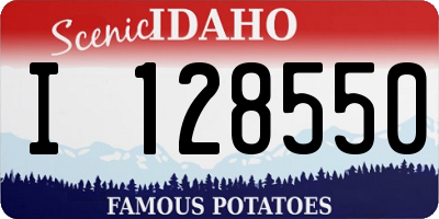 ID license plate I128550