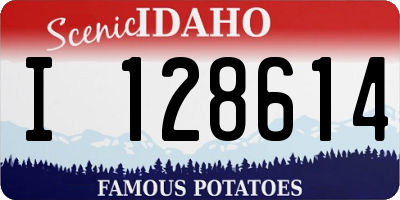 ID license plate I128614