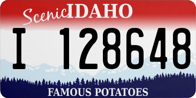 ID license plate I128648