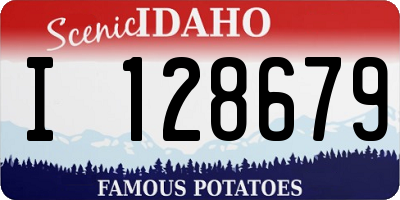 ID license plate I128679