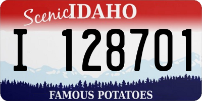 ID license plate I128701
