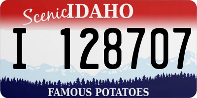 ID license plate I128707