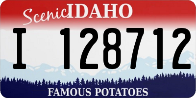 ID license plate I128712