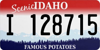 ID license plate I128715