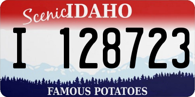 ID license plate I128723