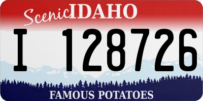ID license plate I128726