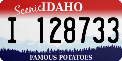 ID license plate I128733