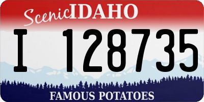ID license plate I128735