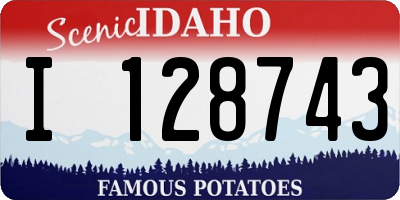 ID license plate I128743