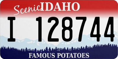 ID license plate I128744