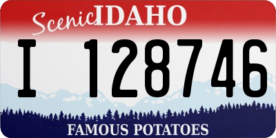 ID license plate I128746