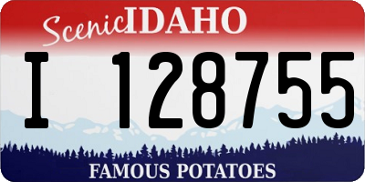 ID license plate I128755